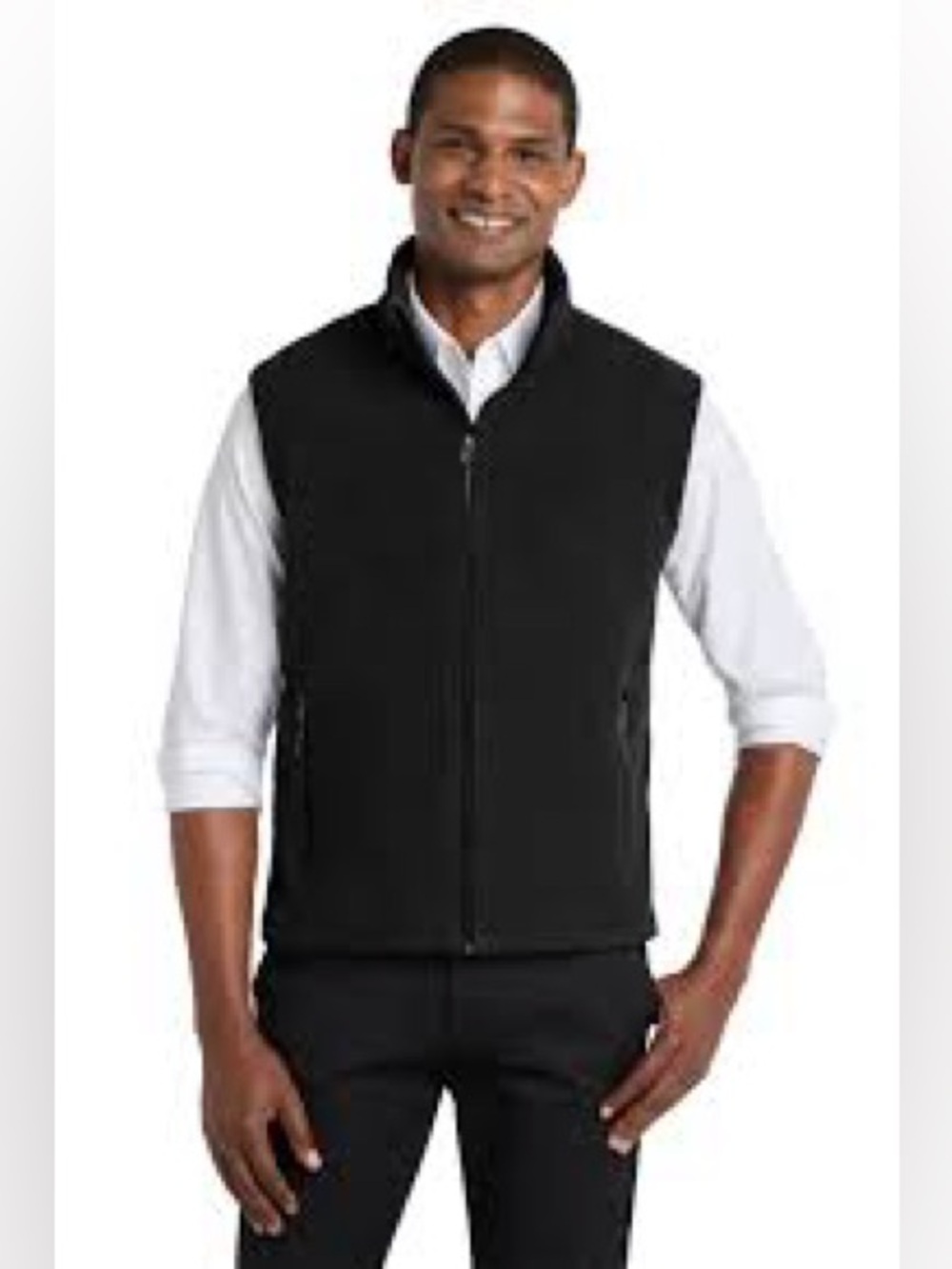 Port Authority Black Full-Zip Men's Vest